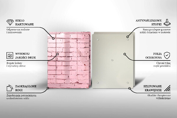 Skleněná krájecí deska Pastelová cihlová zeď