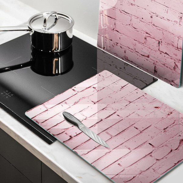 Skleněná krájecí deska Pastelová cihlová zeď