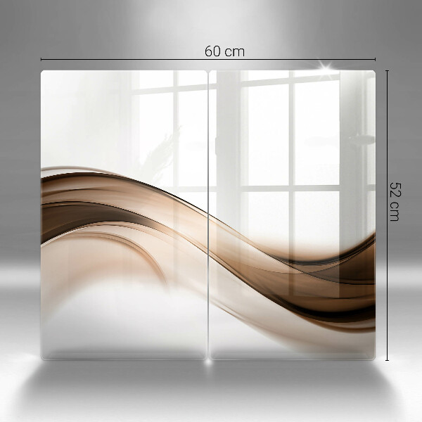 Skleněná krájecí deska Abstraktní hnědé čáry