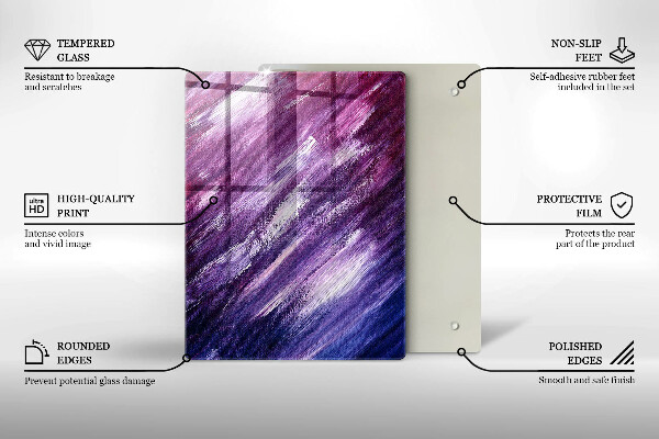 Skleněná deska do kuchyně Šedá barva