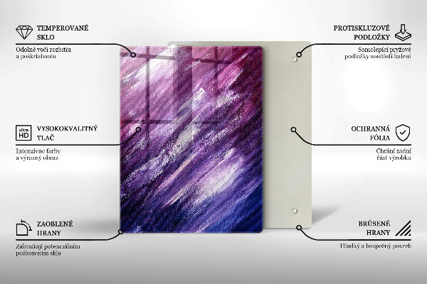 Skleněná deska do kuchyně Šedá barva