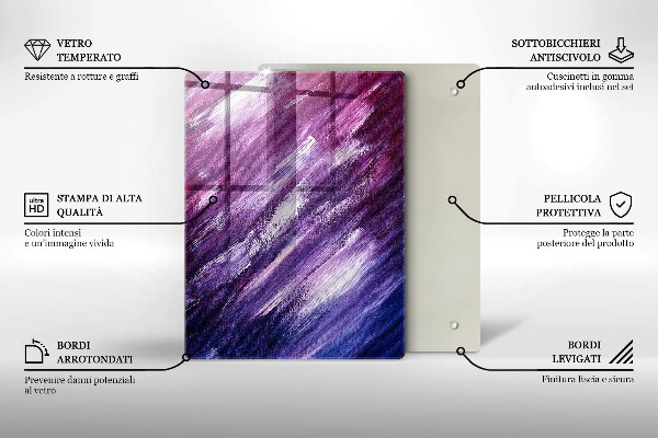 Skleněná deska do kuchyně Šedá barva