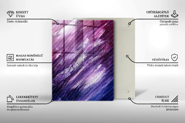 Skleněná deska do kuchyně Šedá barva