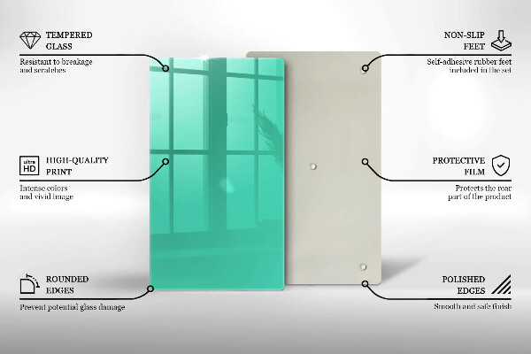 Skleněná deska do kuchyně Zelená barva