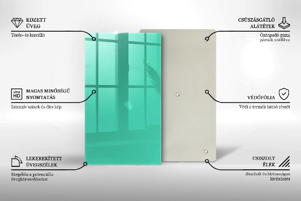 Skleněná deska do kuchyně Zelená barva