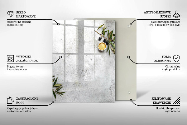 Skleněná deska do kuchyně Zelená barva