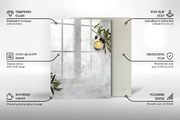 Skleněná deska do kuchyně Zelená barva