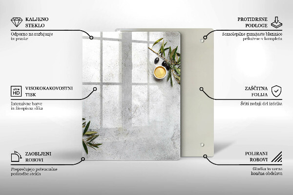 Skleněná deska do kuchyně Zelená barva