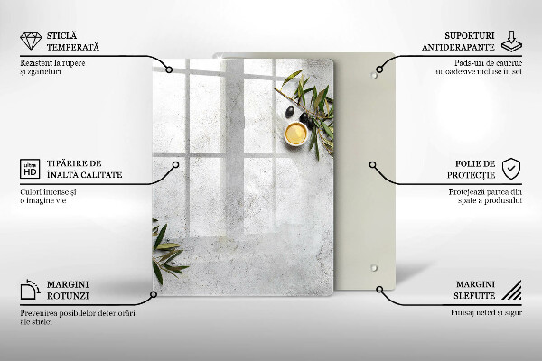 Skleněná deska do kuchyně Zelená barva