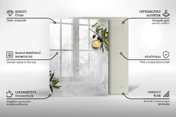 Skleněná deska do kuchyně Zelená barva