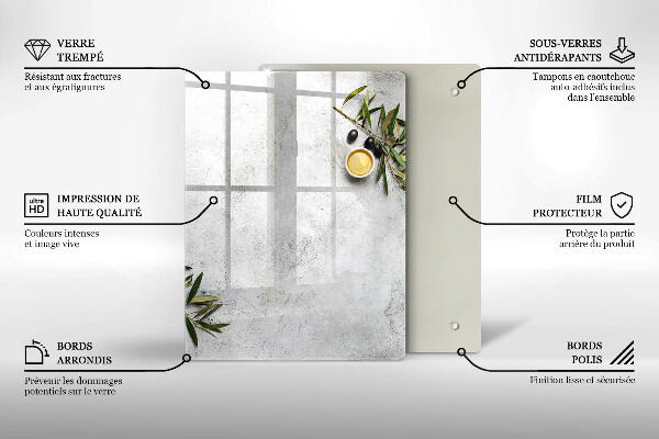 Skleněná deska do kuchyně Zelená barva