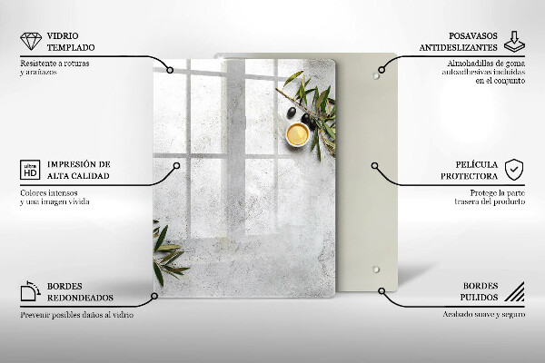 Skleněná deska do kuchyně Zelená barva