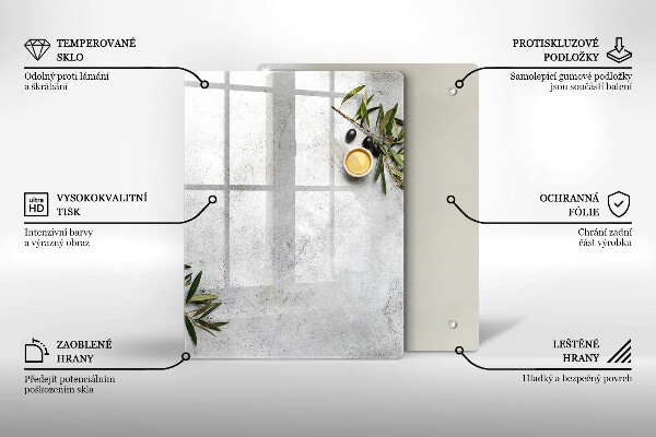 Skleněná deska do kuchyně Zelená barva