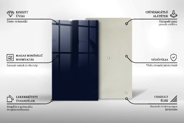 Skleněná deska do kuchyně Námořnická modrá