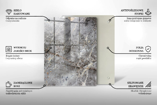 Skleněná deska do kuchyně Modrá barva