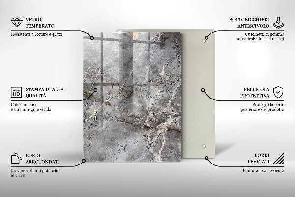 Skleněná deska do kuchyně Modrá barva