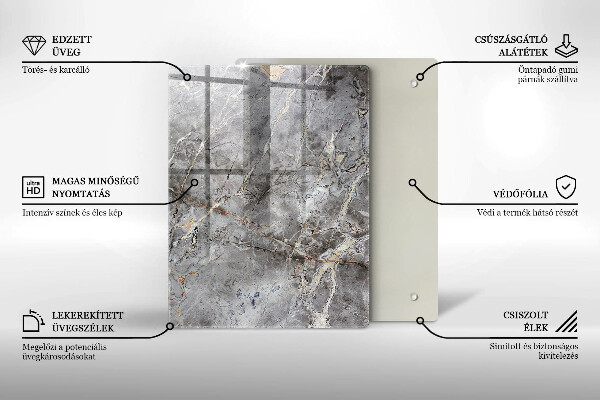 Skleněná deska do kuchyně Modrá barva