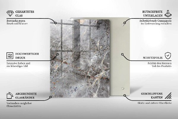 Skleněná deska do kuchyně Modrá barva