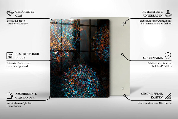 Skleněná deska do kuchyně Černá barva