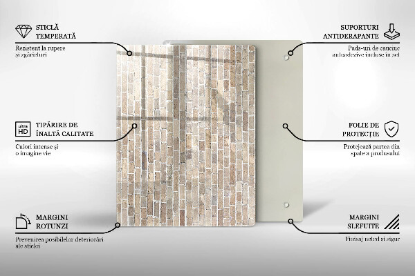 Skleněná deska do kuchyně Červená barva