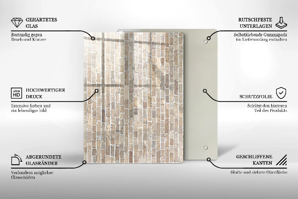 Skleněná deska do kuchyně Červená barva