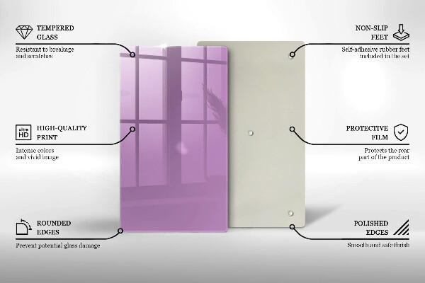 Skleněná deska do kuchyně Barva fialová