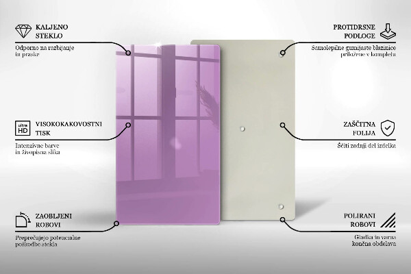 Skleněná deska do kuchyně Barva fialová