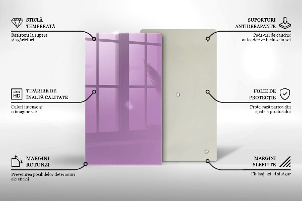 Skleněná deska do kuchyně Barva fialová