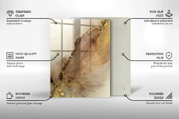 Skleněná deska do kuchyně Barva fialová