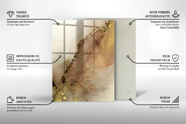 Skleněná deska do kuchyně Barva fialová