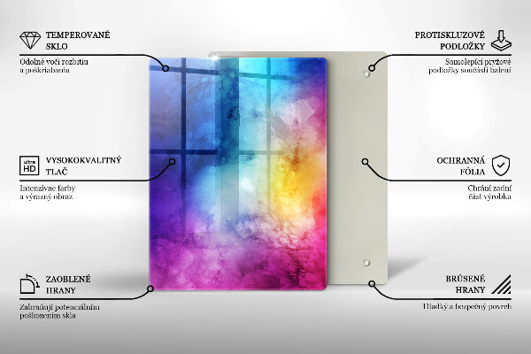 Skleněná deska do kuchyně Růžová barva