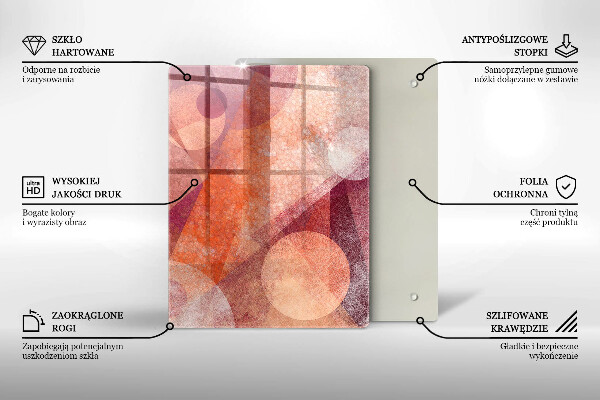 Skleněná deska do kuchyně Oranžová barva