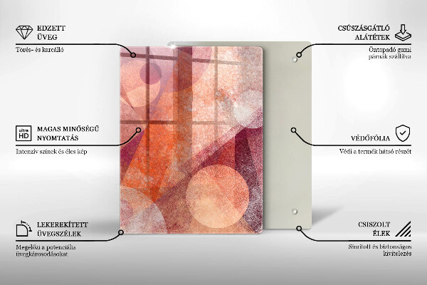 Skleněná deska do kuchyně Oranžová barva