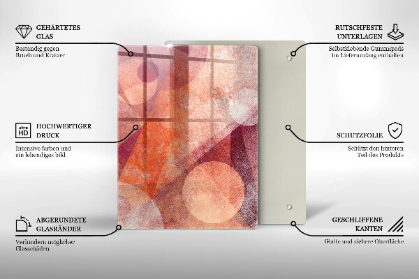 Skleněná deska do kuchyně Oranžová barva