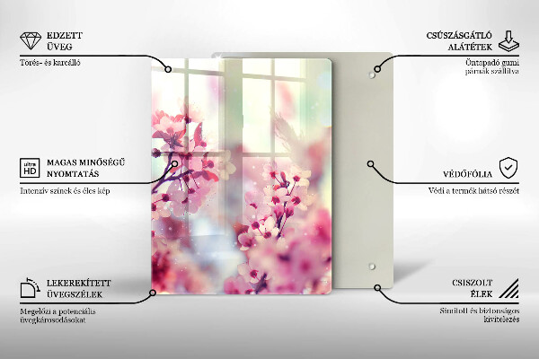 Skleněná deska do kuchyně Deska z tmavého dřeva