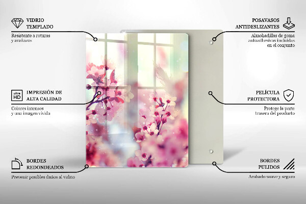 Skleněná deska do kuchyně Deska z tmavého dřeva