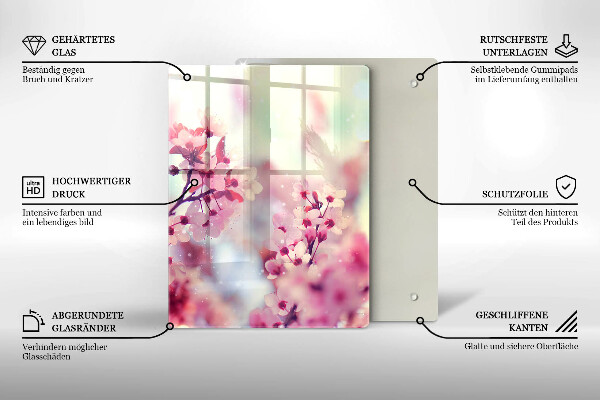 Skleněná deska do kuchyně Deska z tmavého dřeva