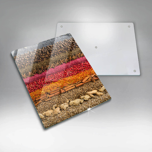 Skleněná krájecí deska Barevné koření
