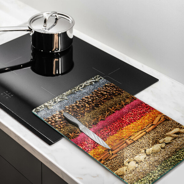 Skleněná krájecí deska Barevné koření