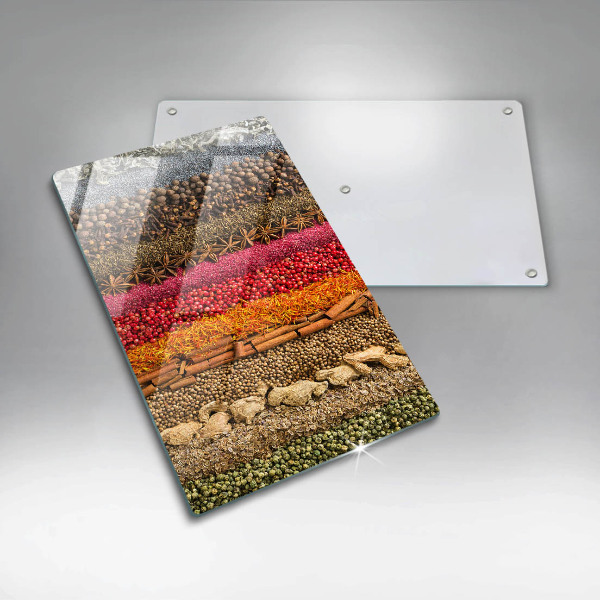 Skleněná krájecí deska Barevné koření