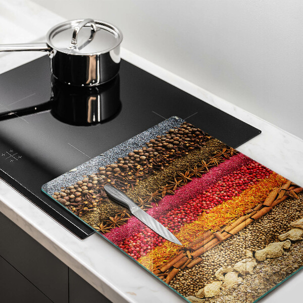Skleněná krájecí deska Barevné koření