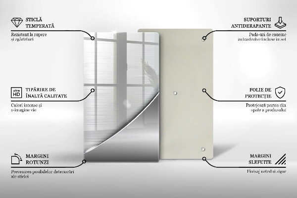 Skleněná deska do kuchyně Kovové tvary