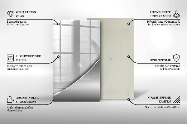 Skleněná deska do kuchyně Kovové tvary