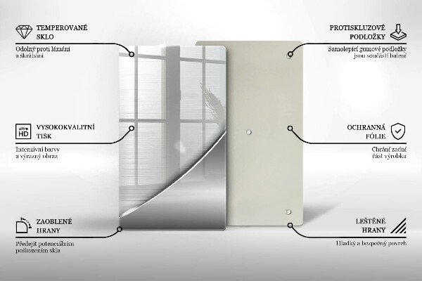 Skleněná deska do kuchyně Kovové tvary