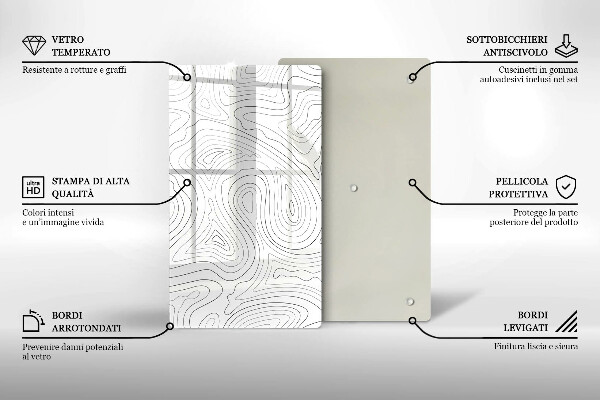 Skleněná deska do kuchyně Abstraktní tvary
