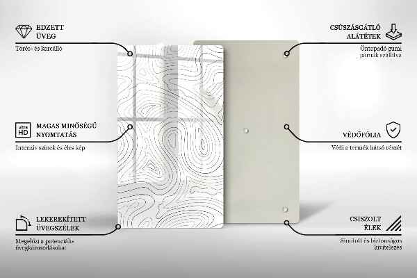 Skleněná deska do kuchyně Abstraktní tvary