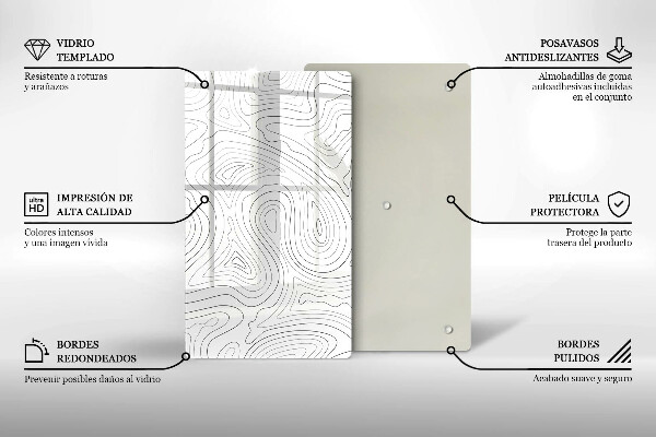 Skleněná deska do kuchyně Abstraktní tvary