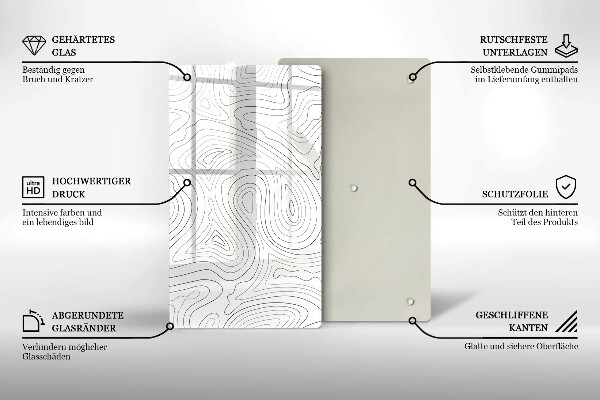 Skleněná deska do kuchyně Abstraktní tvary