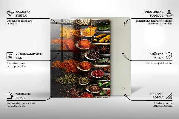 Skleněná deska do kuchyně Malované boho listy