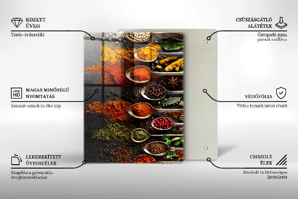 Skleněná deska do kuchyně Malované boho listy